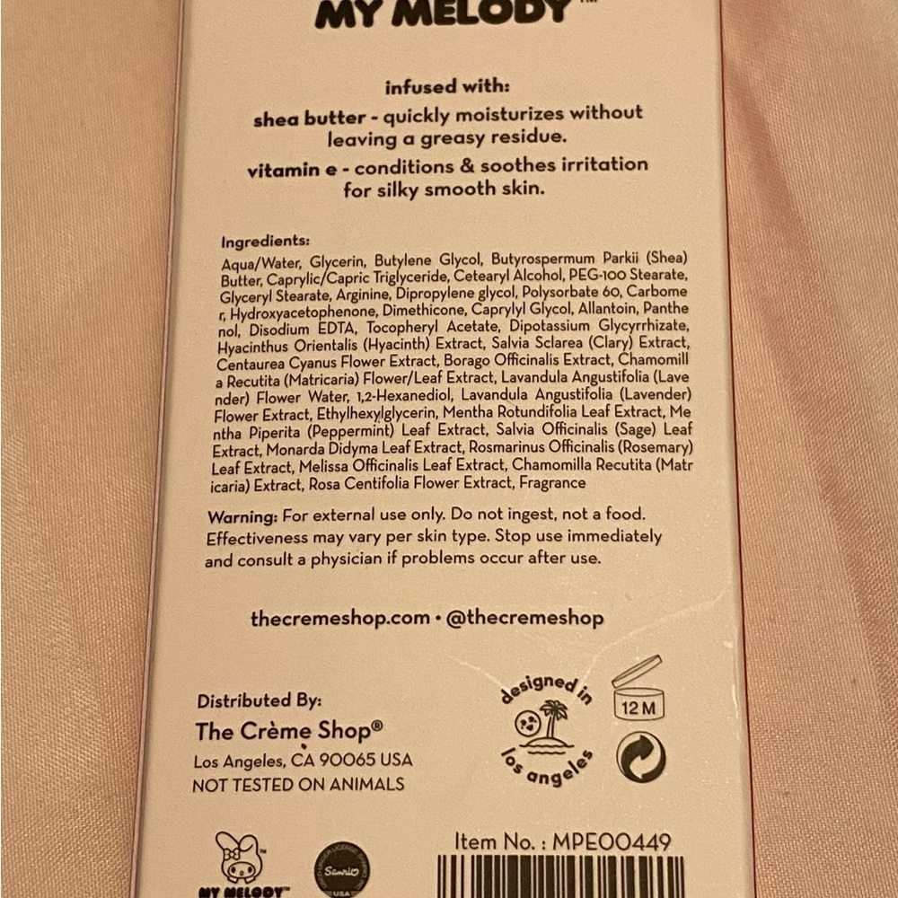 THE CREME SHOP X My Melody LIMITED EDITION Watermelon Hand Creme 1.69oz NWT